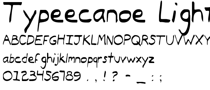 Typeecanoe Light font